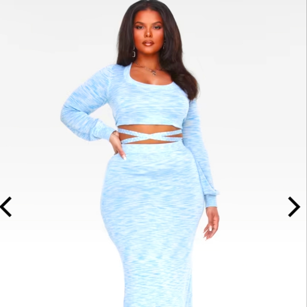 NWT sold as a set Ellie Space Dyed Cropped Sweater and Skirt, size 2